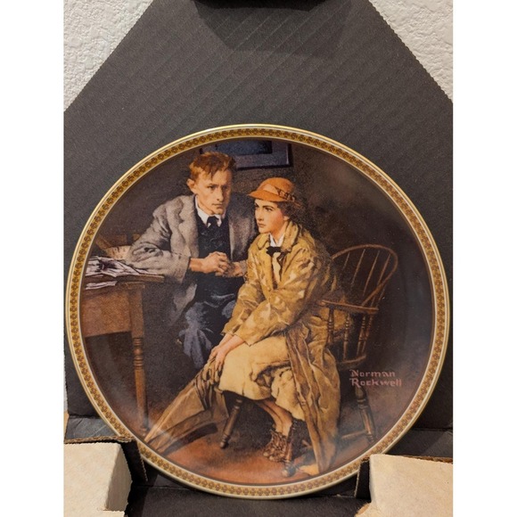 Other - Norman Rockwell "Confiding in the Den" Rediscovered Women Collection COA